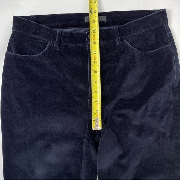 Lafayette 148 New York Women’s Black Blue Velvet Pants Size 8 - Picture 8 of 10